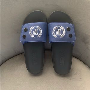 VS PINK slides navy blue nation strap